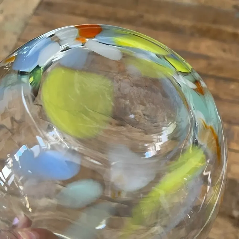 Hand Blown Art Glass Bud Vase 8